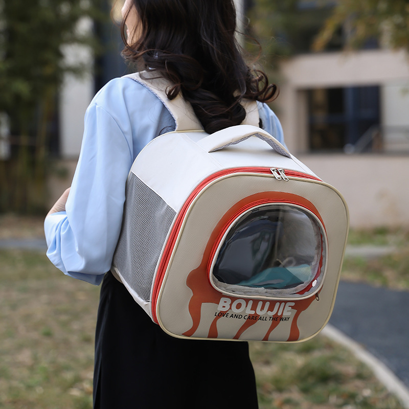 Bubble Soft Cat Carrier Backpack With Breathable Mesh For Large Cat