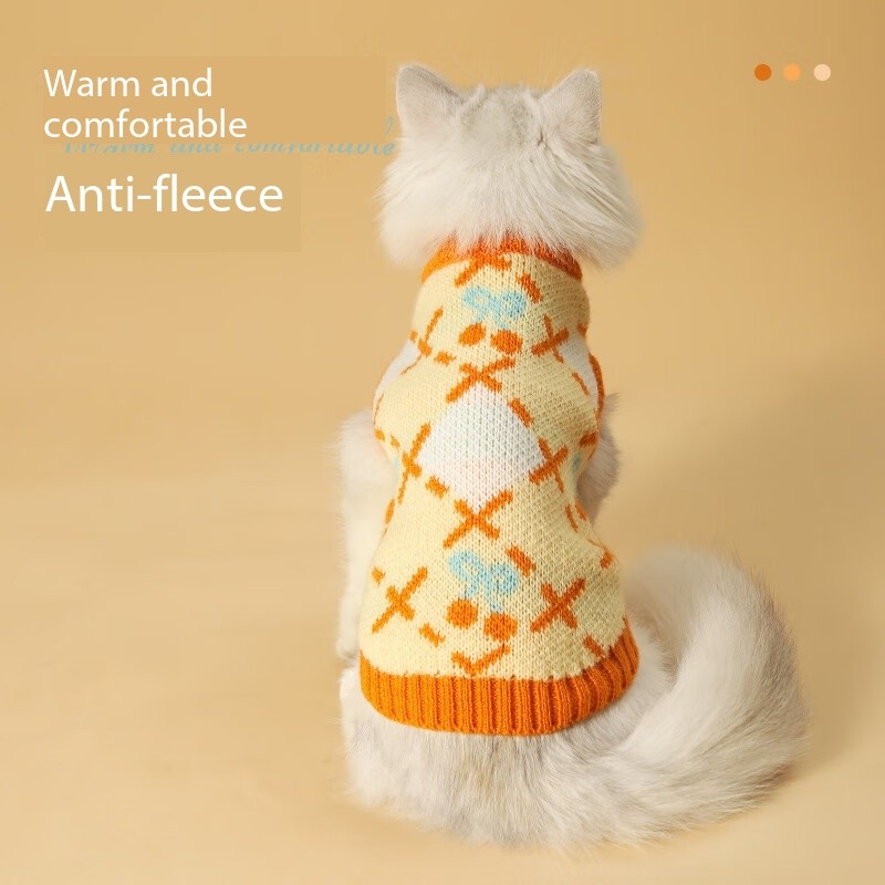 Cute Cat Warm and Comfortable Knitted Sweater for Autumn and Winter