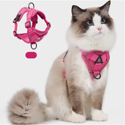 Solid Color Reflective Strip Breathable Pet Carrier with Leash Suitable for Cats and Dogs 02