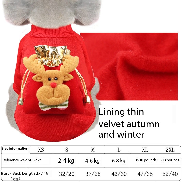 Fashion Cute Winter Christmas Dog Clothes Coat for Dogs, Cats, Puppies