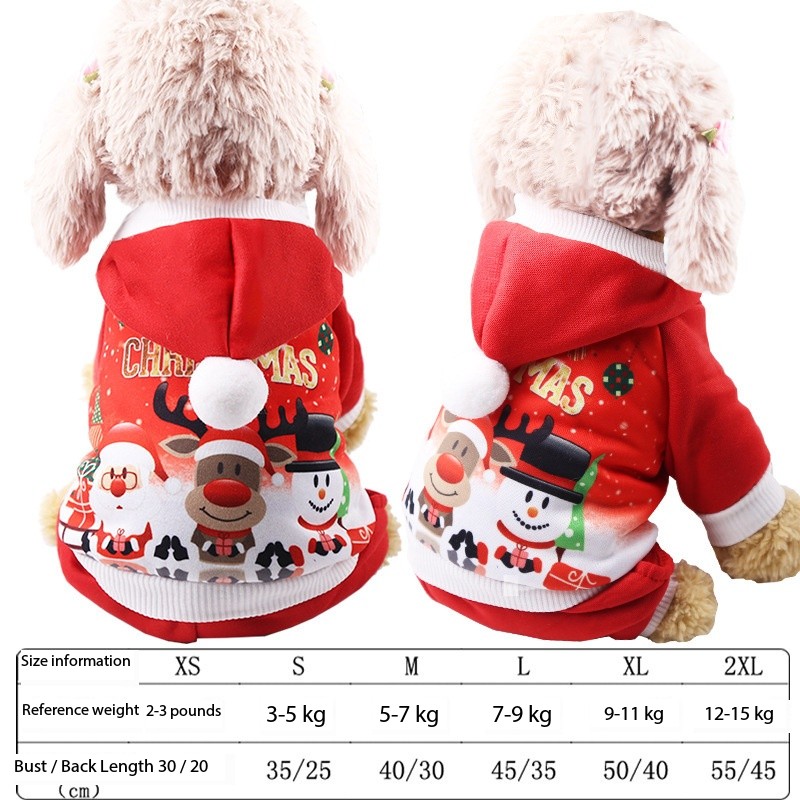 Fashion Cute Winter Christmas Dog Clothes Coat for Dogs, Cats, Puppies