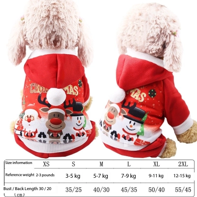 Fashion Cute Winter Christmas Dog Clothes Coat for Dogs, Cats, Puppies 02