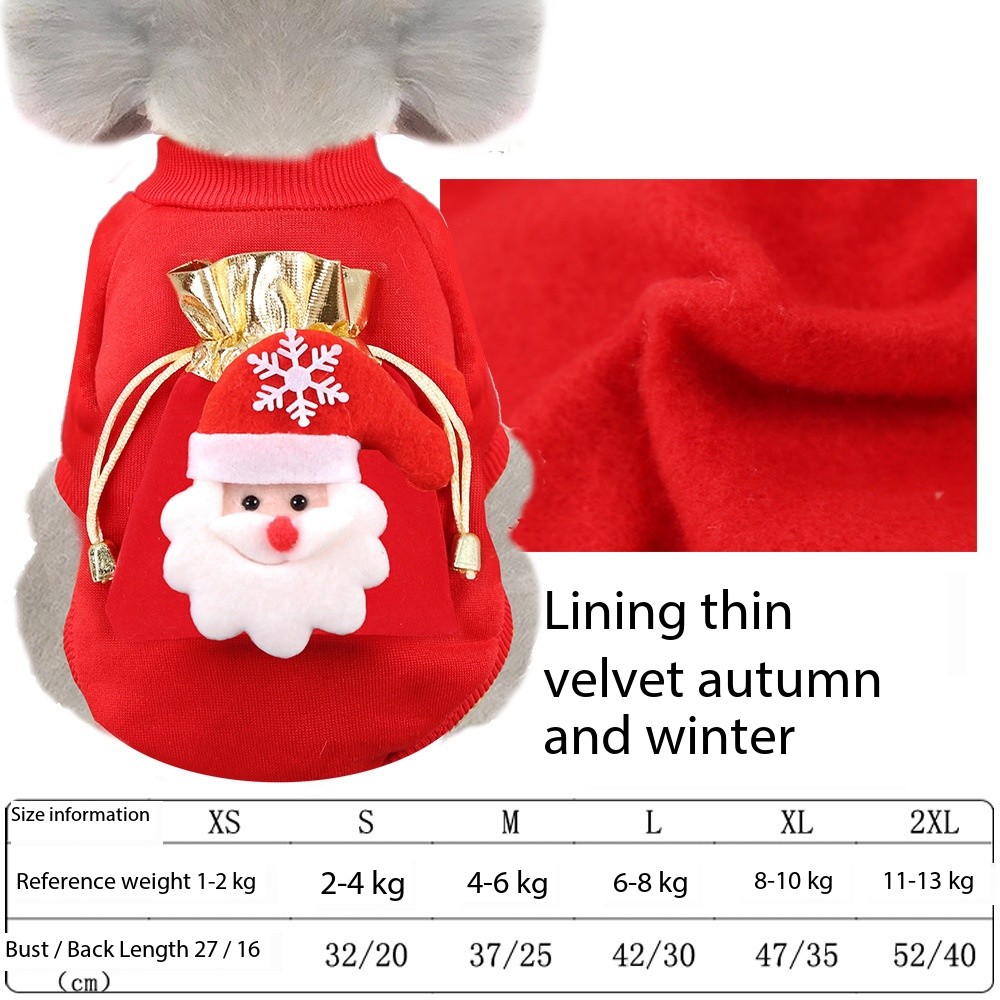 Fashion Cute Winter Christmas Dog Clothes Coat for Dogs, Cats, Puppies