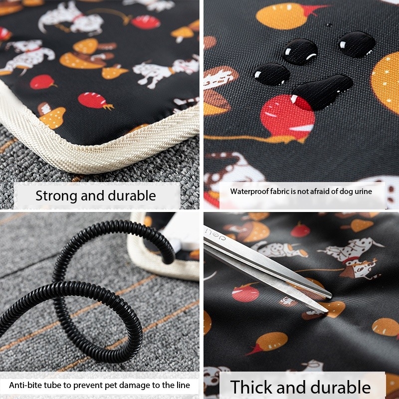 Large Dog Bed Round Waterproof Heated Dog Pad