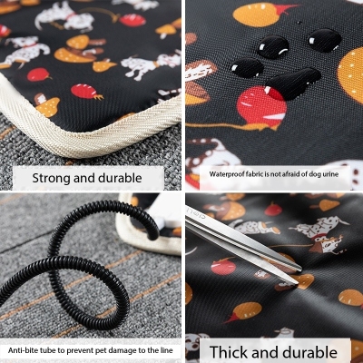 Large Dog Bed Round Waterproof Heated Dog Pad 02