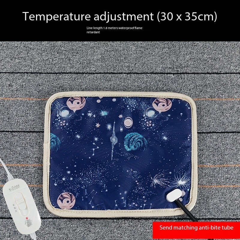 Large Dog Bed Round Waterproof Heated Dog Pad