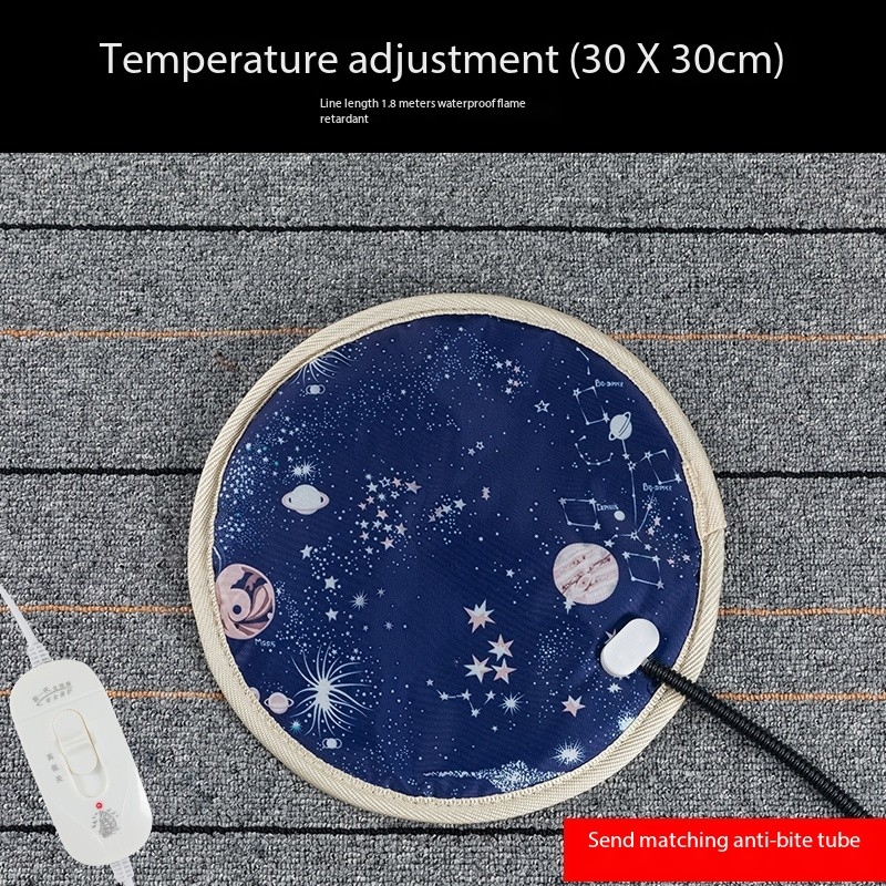 Large Dog Bed Round Waterproof Heated Dog Pad