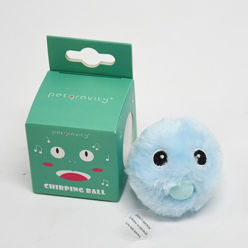 Intelligent Cat toy Self-Pleasure Relief Barking Ball Plush Funny Cat Toy Ball