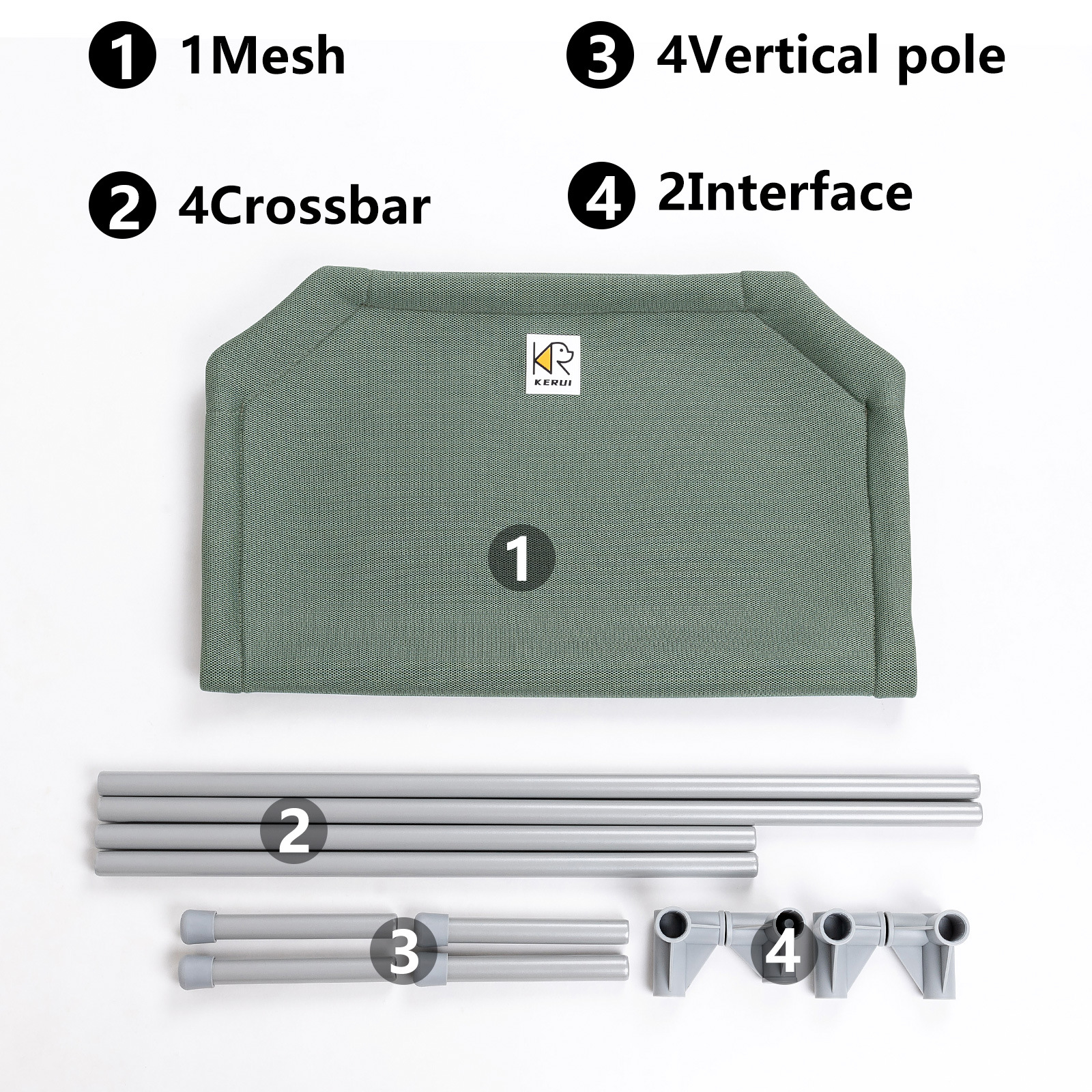 Off-The-Ground Camping Bed Elevated Pet Bed for Medium and Large Dogs