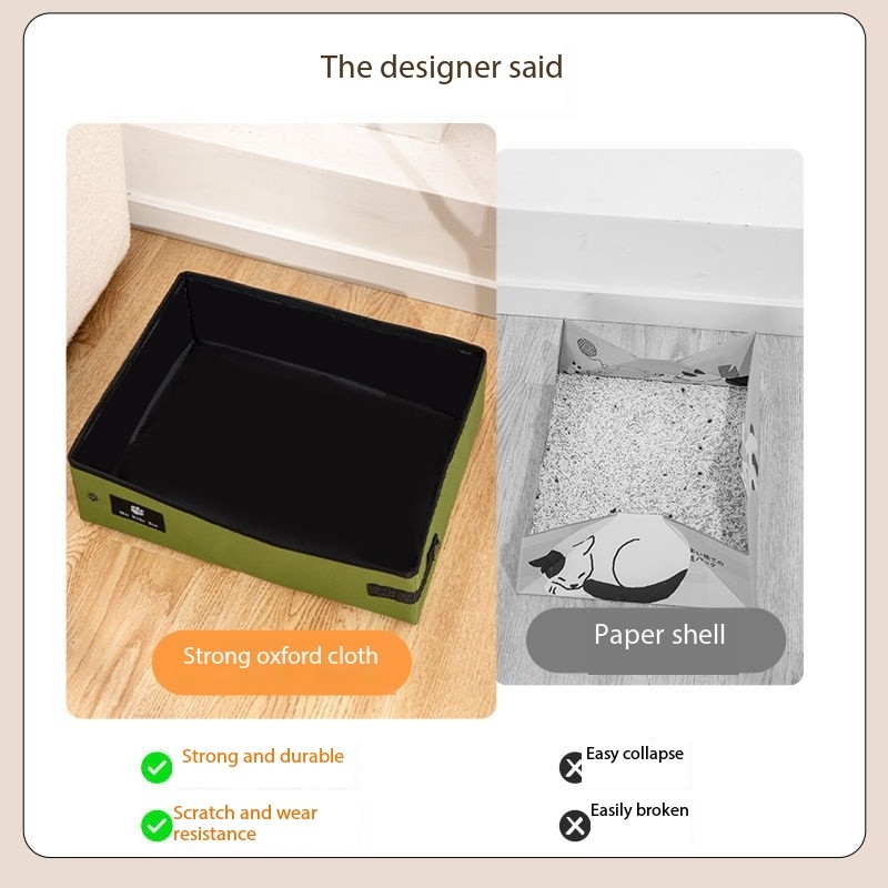 Travel Litter Box Portable Top Entry Litter Box