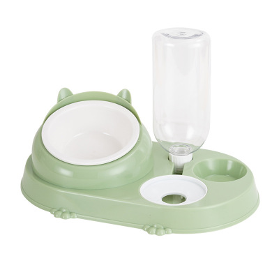 Cats Feeding Station Ceramic Cat Bowl Water And Food Dispenser  01