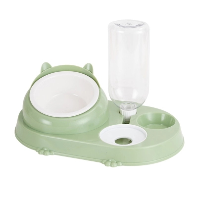 Cats Feeding Station Ceramic Cat Bowl Water And Food Dispenser  01