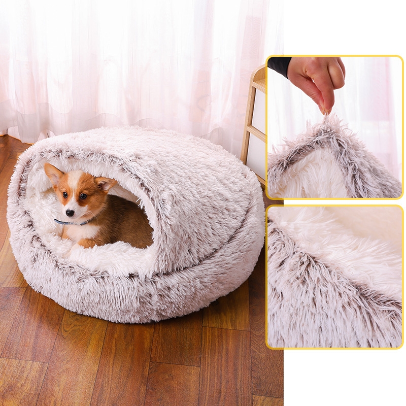 Factory Wholesale Hot Selling Luxury Soft Plush Washable Pet Cat and Dog Kennel