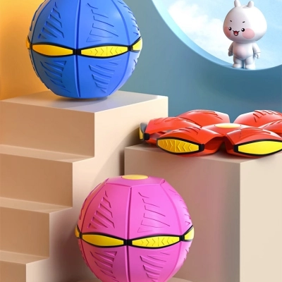 Disc Ball Dual-Purpose Elastic Step Ball Deformation Decompression Luminous Toy 01