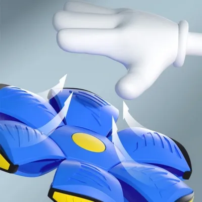 Disc Ball Dual-Purpose Elastic Step Ball Deformation Decompression Luminous Toy 02