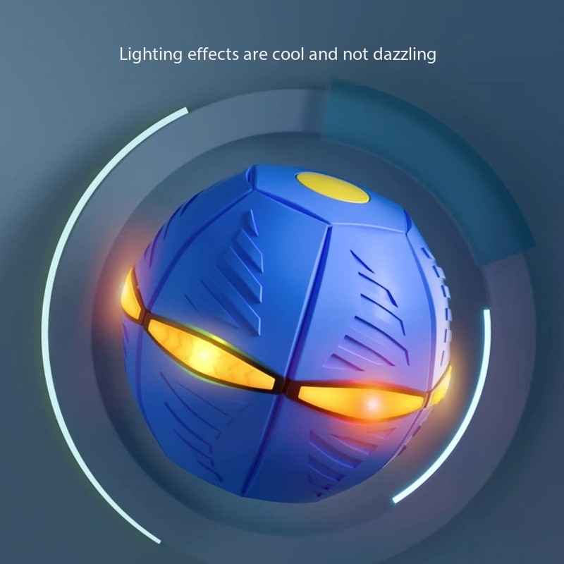 Disc Ball Dual-Purpose Elastic Step Ball Deformation Decompression Luminous Toy