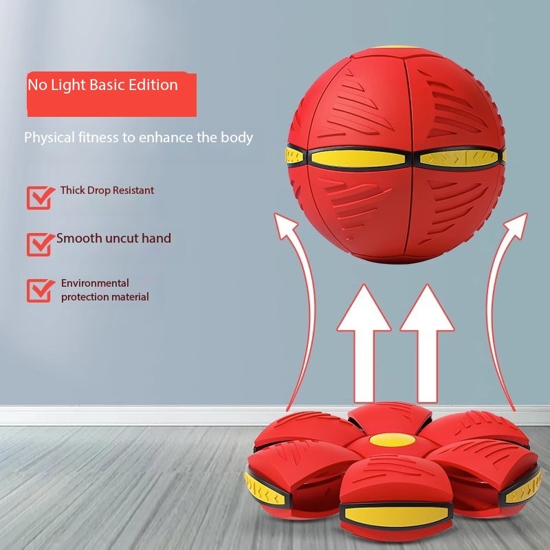 Disc Ball Dual-Purpose Elastic Step Ball Deformation Decompression Luminous Toy