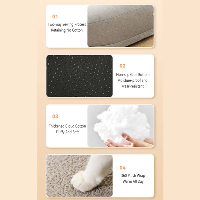 Heated Washable Memory Foam Dog Bed for Small Medium Large Cats Dogs Puppy