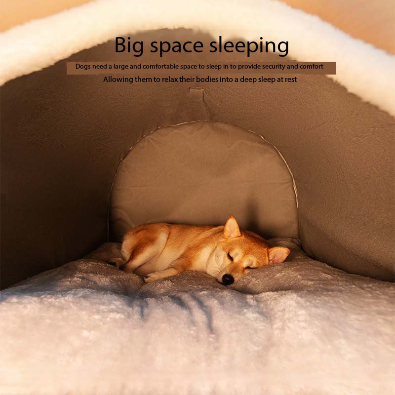Large Outdoor Cozy Cave Dog Bed for Small Medium Large Dogs Cats and Puppy
