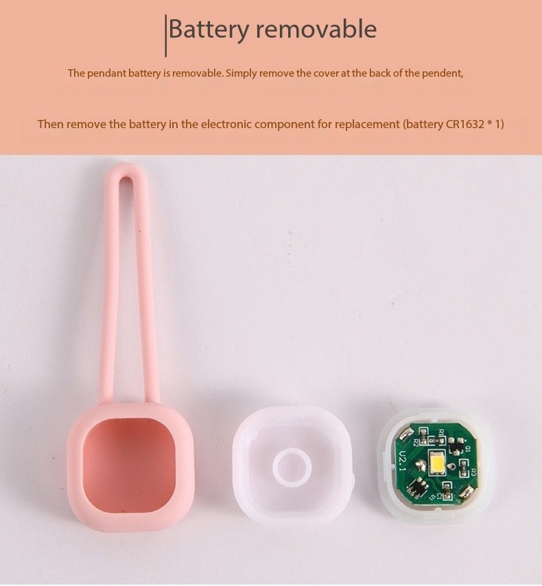 Pet Luminous Pendant Night Light Silicone Tag for Walking Dogs and Cats to Prevent Loss