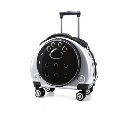 Portable Pet Trolley Case Backpack 2-in-1 Cat and Dog Outing Carrier Roller 01