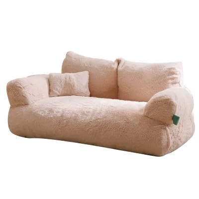 Large Soft Fur Dog Sofa Dog Couches for Large Dogs Cats 01