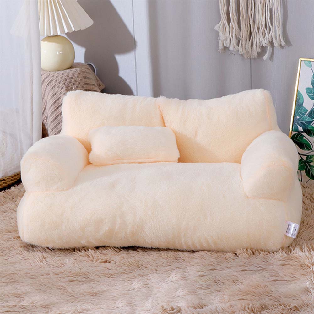 Large Soft Fur Dog Sofa Dog Couches for Large Dogs Cats