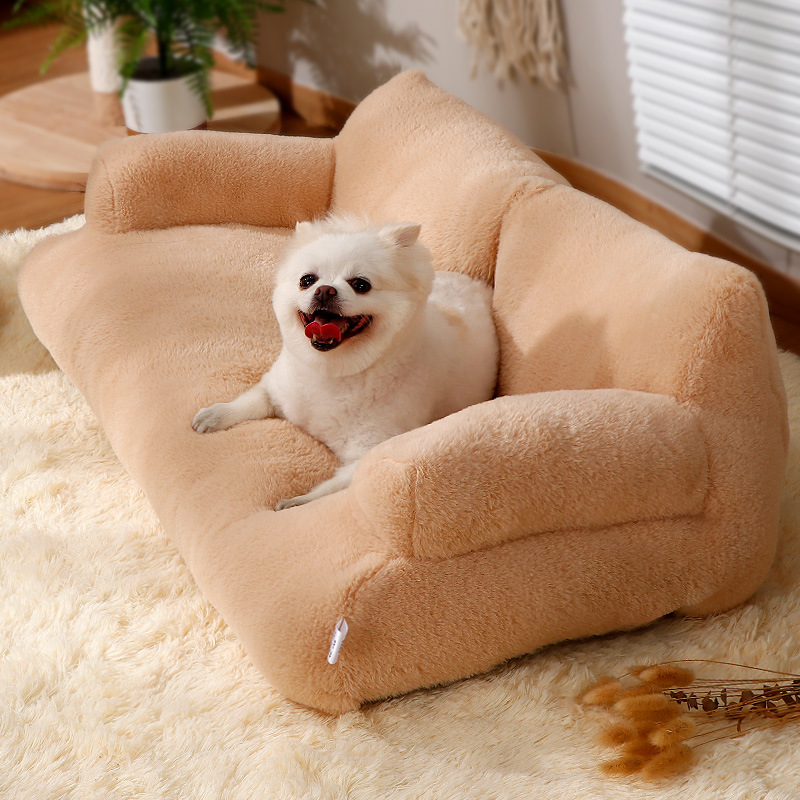 Large Soft Fur Dog Sofa Dog Couches for Large Dogs Cats