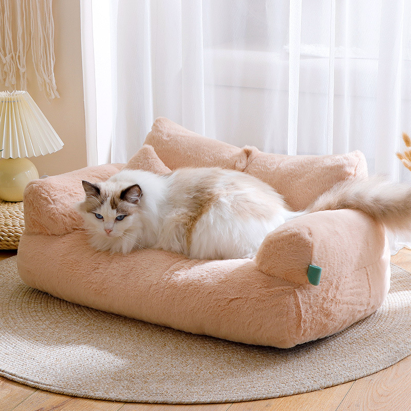 Large Soft Fur Dog Sofa Dog Couches for Large Dogs Cats