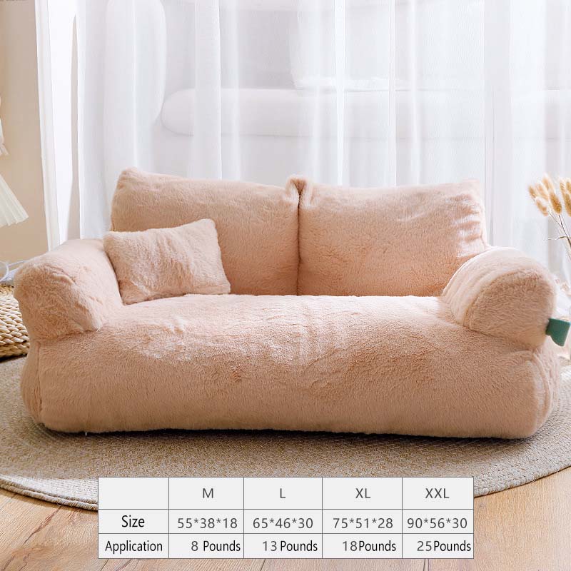 Large Soft Fur Dog Sofa Dog Couches for Large Dogs Cats
