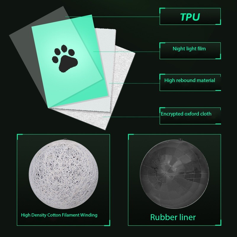 Lighted Interactive Pet Ball Pet Toy Dog Soccer Ball Dog Toy for Puppy, Dogs