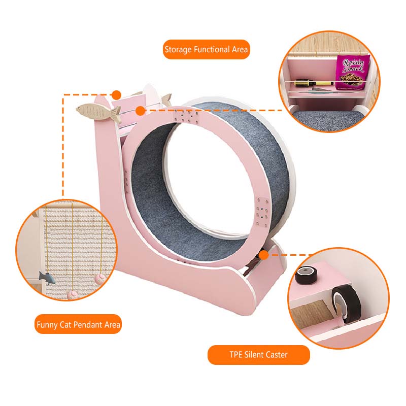 Large Cute Design Cat Treadmill Cat Exercise Running Fitness Wheel for Cats