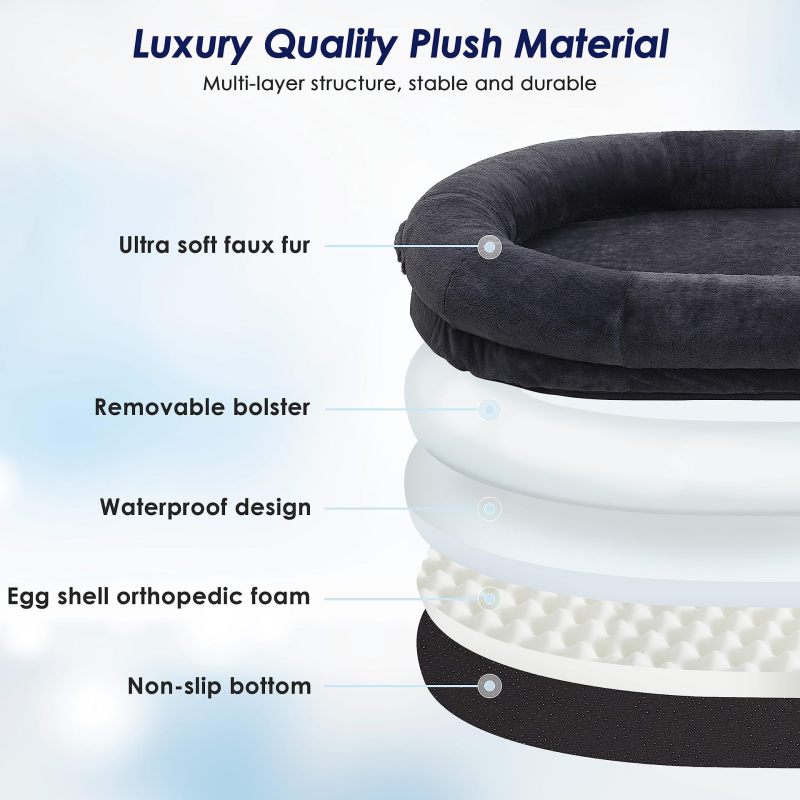 Giant Fur Plufl Human Dog Bed for Humans