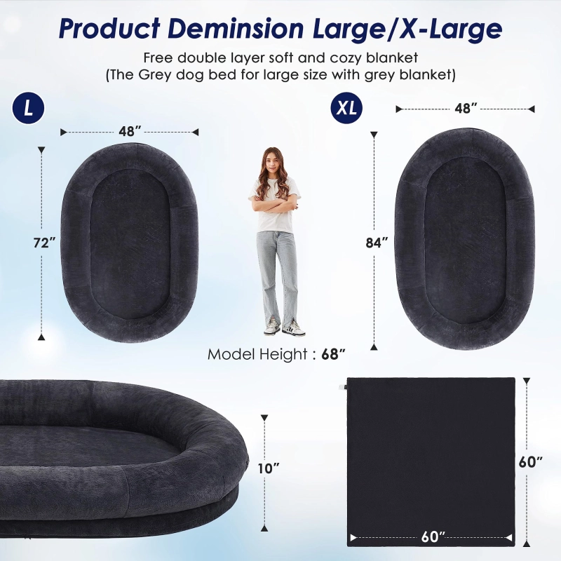 Human Bed Human Sized Dog Bed Giant Plufl Human Dog Bed for Humans