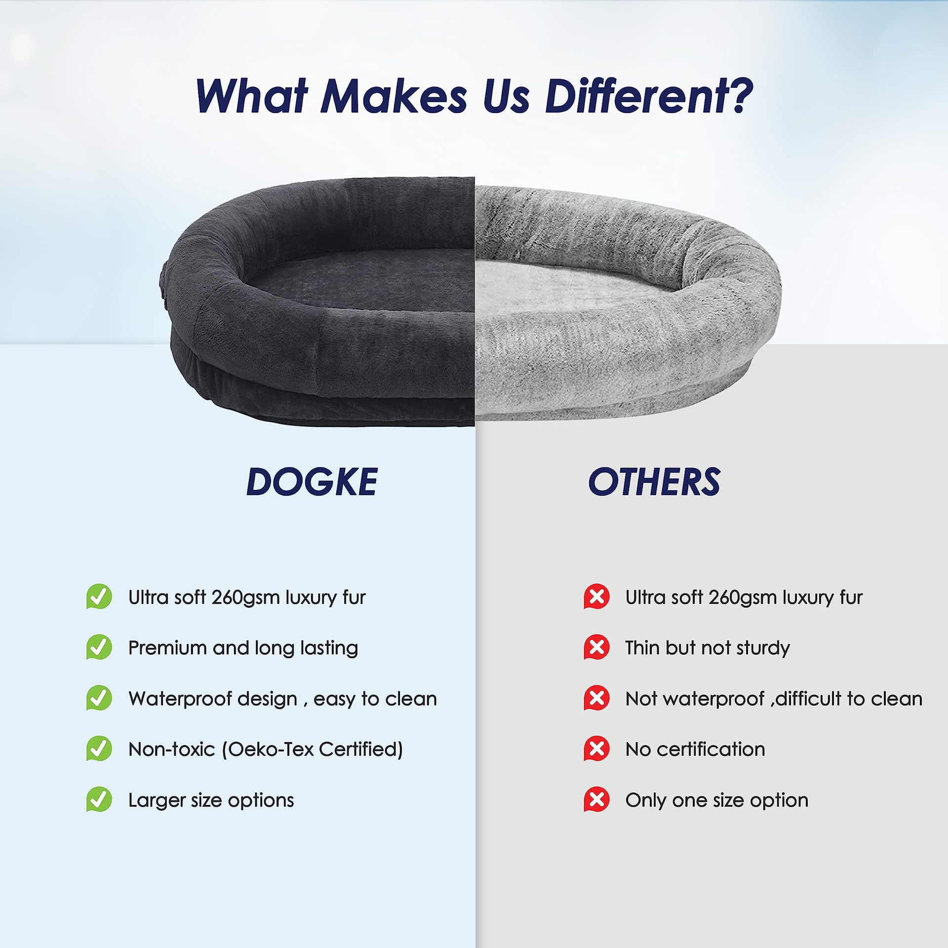 Giant Fur Plufl Human Dog Bed for Humans