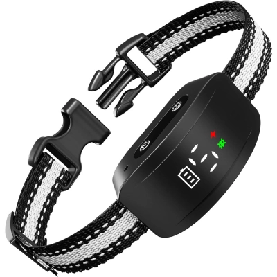 Automatic Intelligent Bark Stopper Anti-Dog Barking Rechargeable Vibration Invisible Fence Dog Collar 01