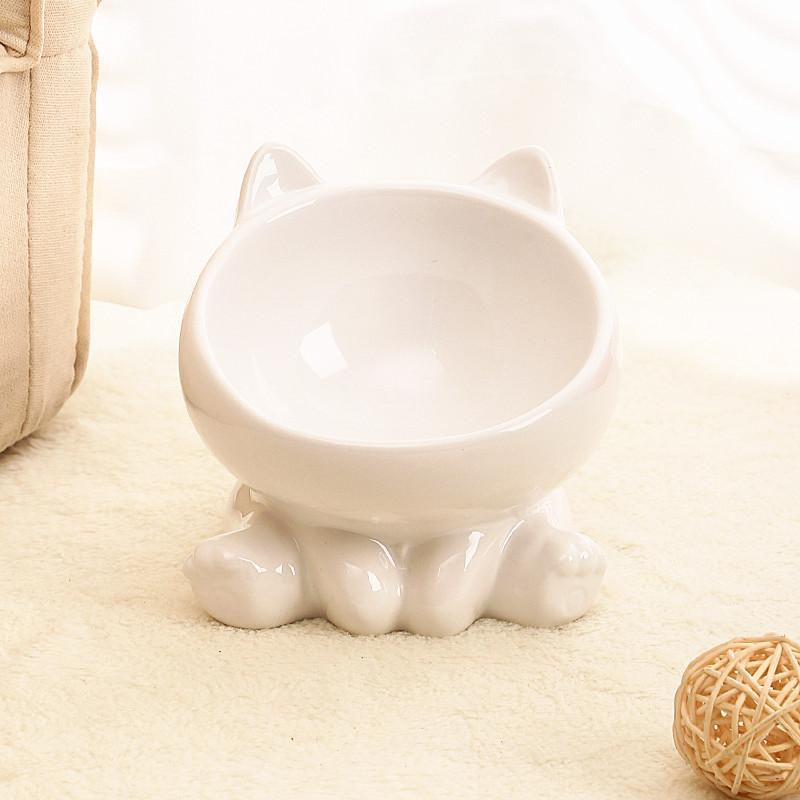 Ceramic Raised Cat Bowls Pet Bowl for Cats and Small Dogs