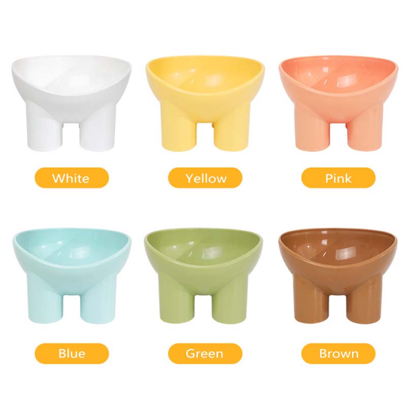 Raised Dog Bowls Dog Feeder Ceramic Pet Bowl with 3-legs for Cat and Dog