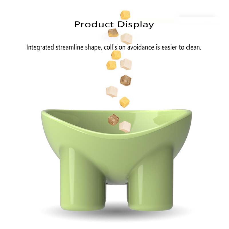Raised Dog Bowls Dog Feeder Ceramic Pet Bowl with 3-legs for Cat and Dog