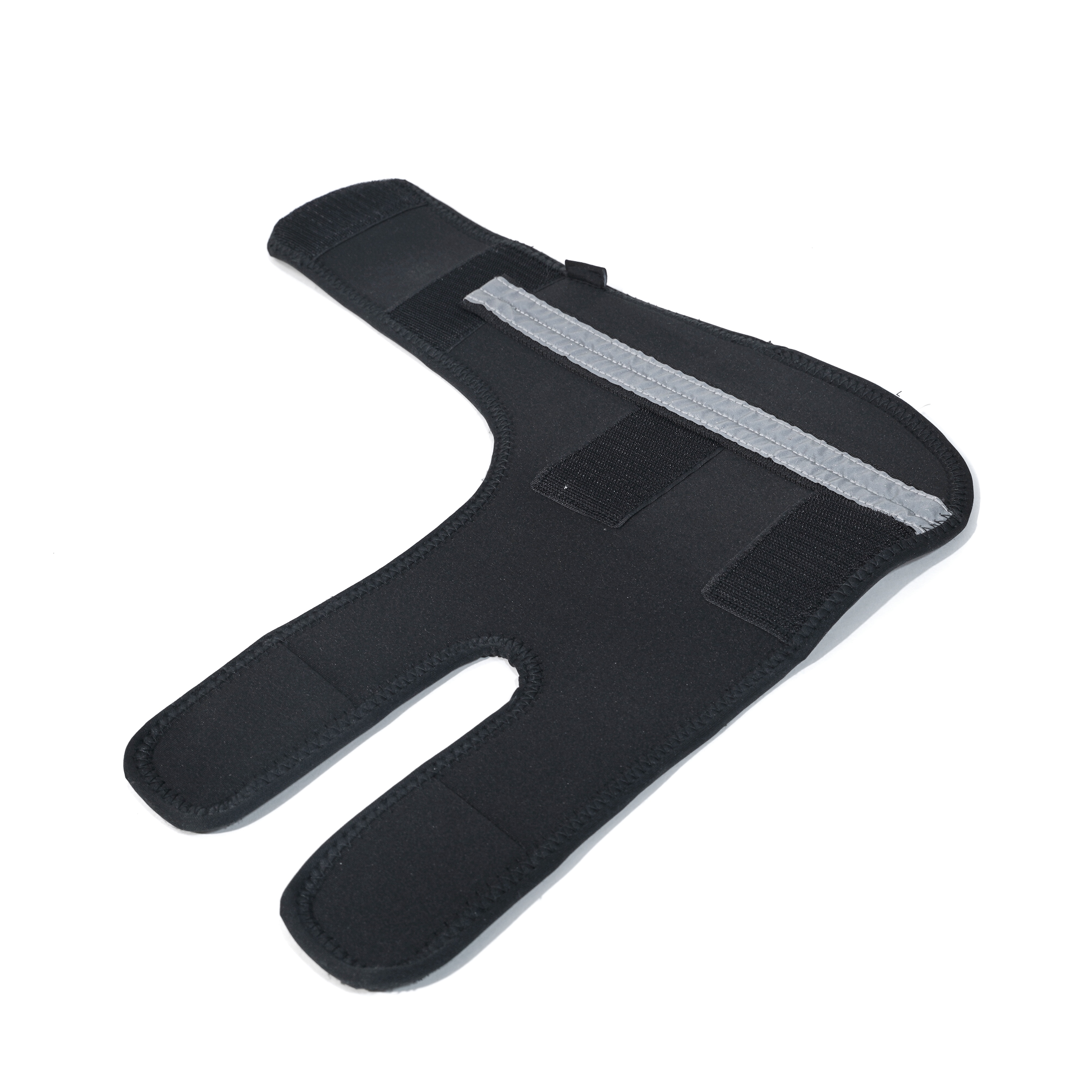 Reflective and Supportive Strips Dog Front Leg Arthritis Brace Black