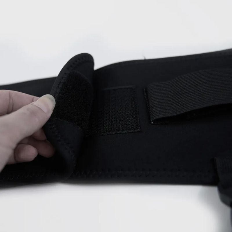 Reflective and Supportive Strips Dog Hind Leg Arthritis Brace Black