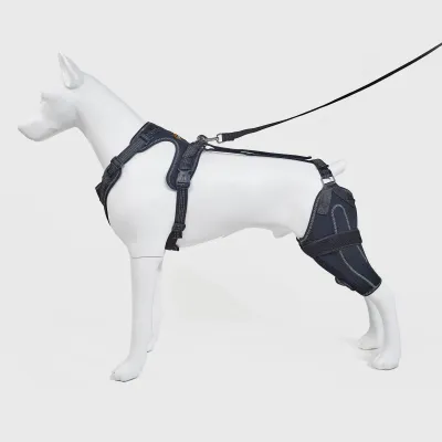 Classic Upgrade Dog Knee Brace with Hinge Black 01