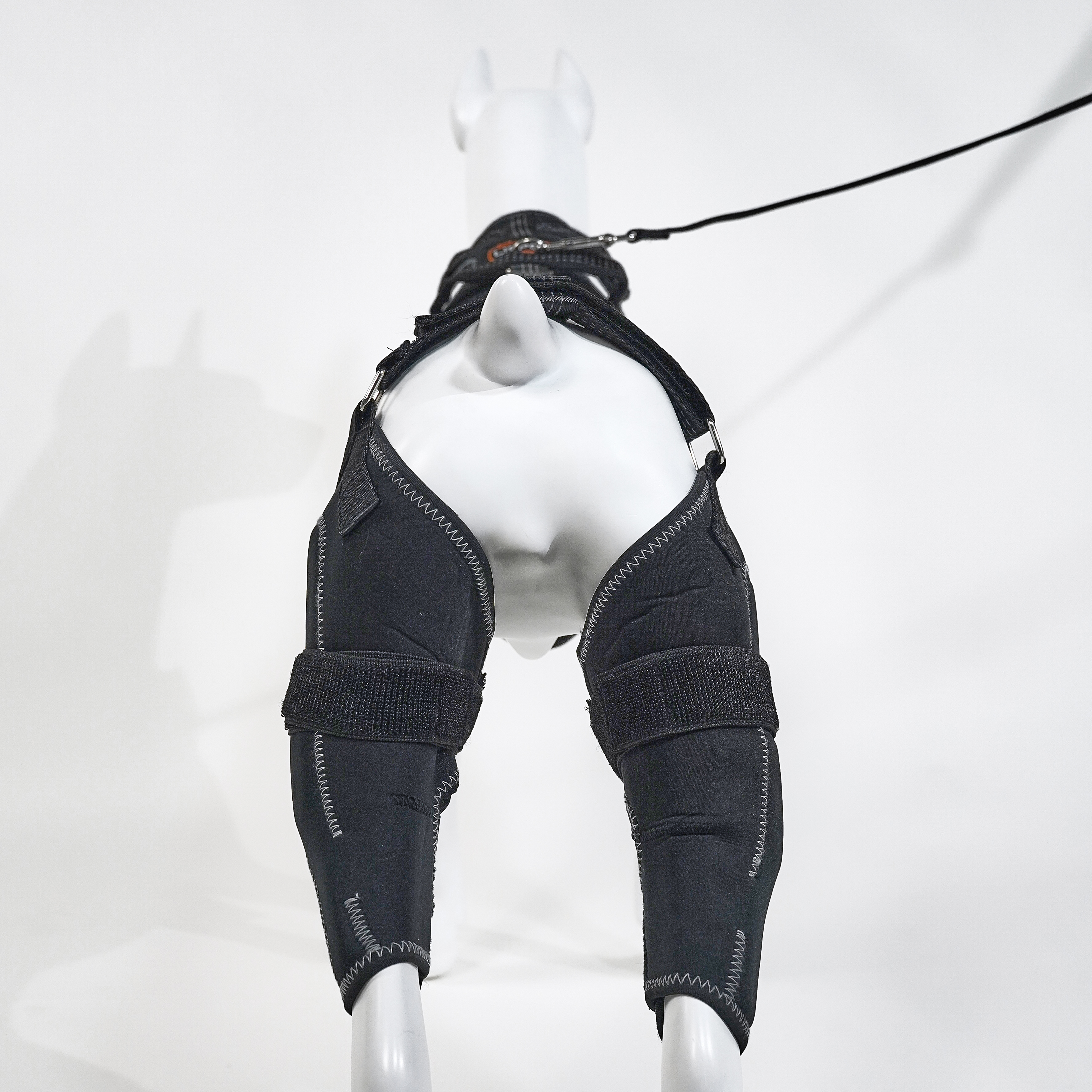 Classic Upgrade Dog Knee Brace with Hinge Black