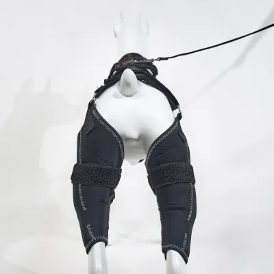 Classic Upgrade Dog Knee Brace with Hinge Black 02