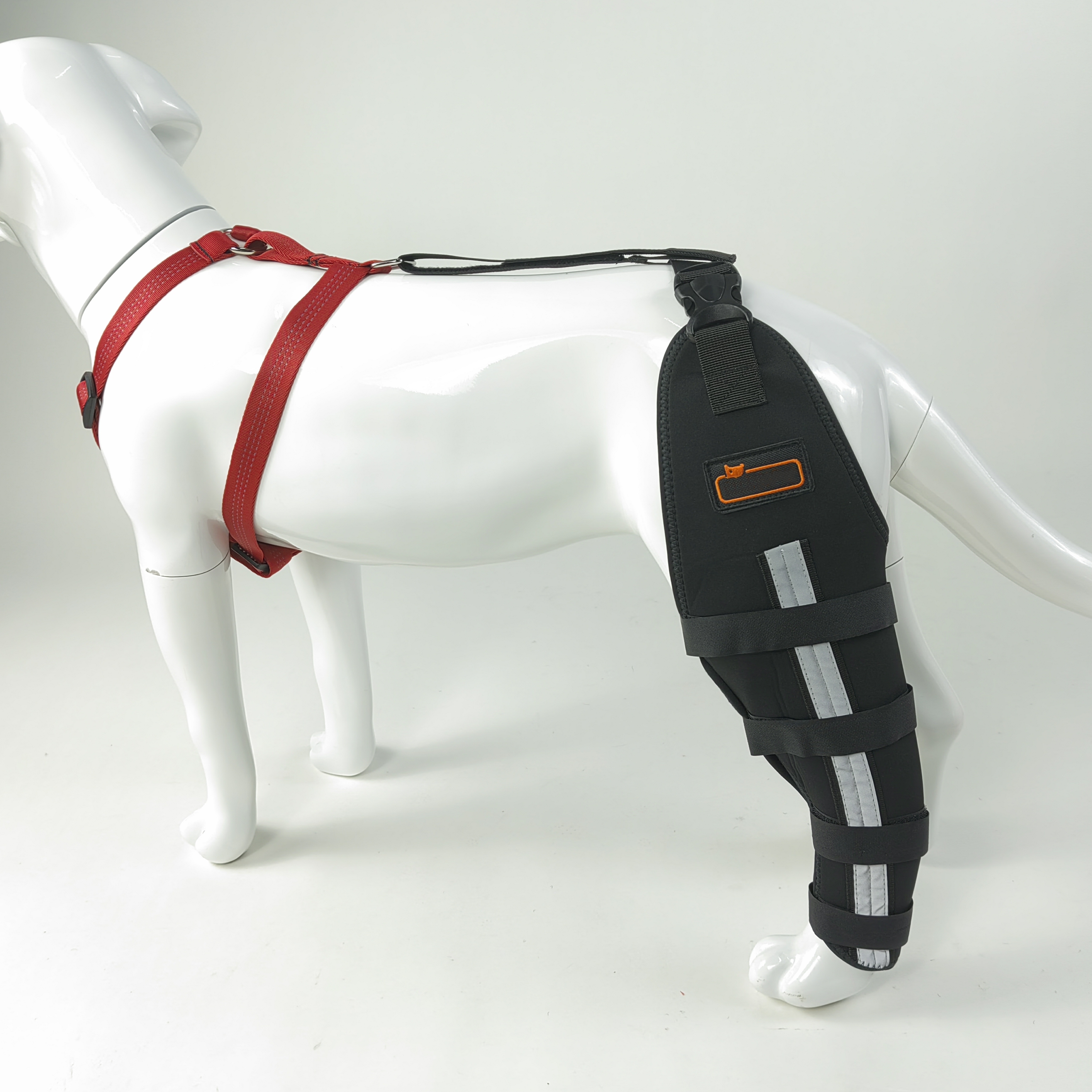 Webbing Design with Reflective and Supportive Dog Hind Leg Arthritis Brace Single Leg