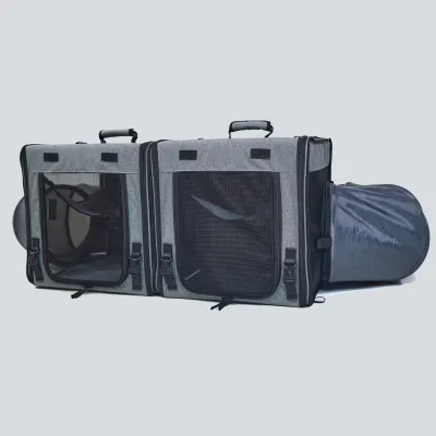 Cat Dog Travel Tunnel Bag Gray 02