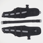 Reflective and Supportive Strips Dog Hind Leg Arthritis Brace Black