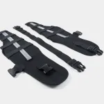 Reflective and Supportive Strips Dog Hind Leg Arthritis Brace Black