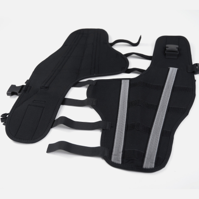Reflective and Supportive Strips Dog Hind Leg Arthritis Brace Black 02