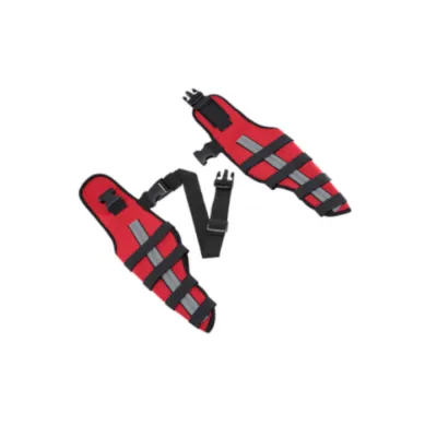 Reflective and Supportive Strips Dog Hind Leg Arthritis Brace Red 01